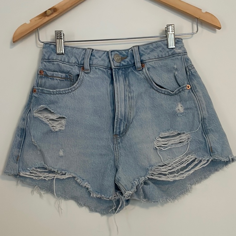 Garage Distressed Denim Shorts
